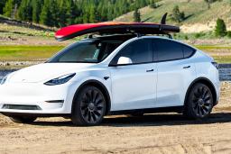 2022 Tesla Model Y in white.